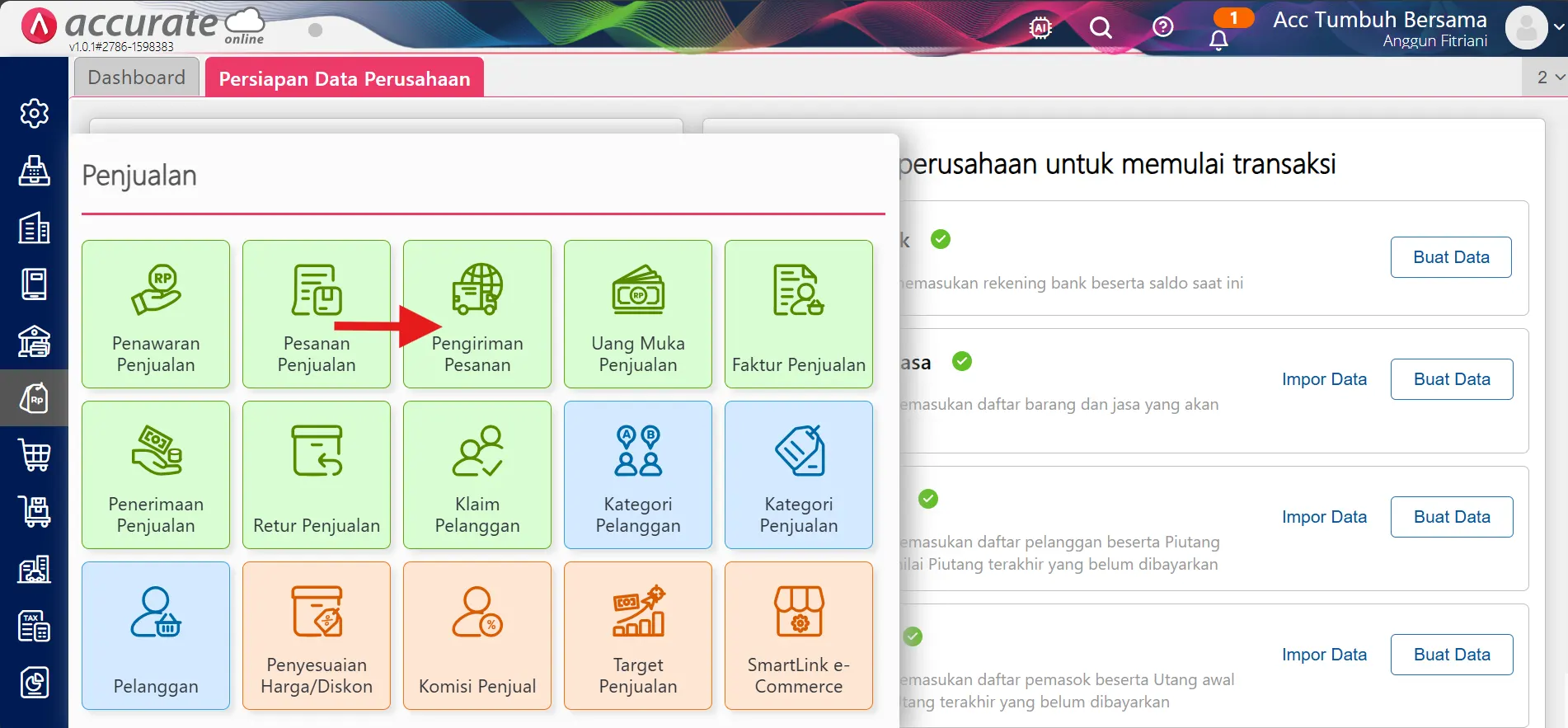membuat faktur penjualan di muka